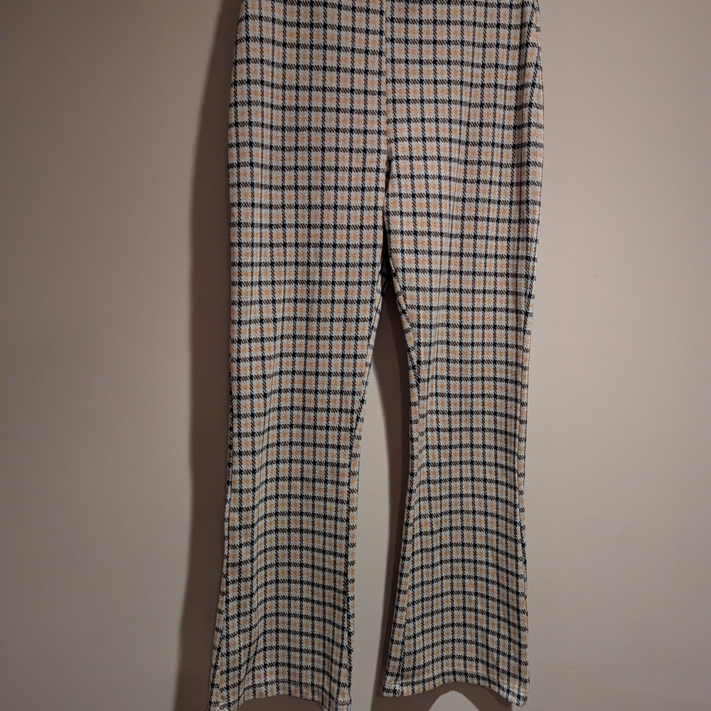 Plaid Flare Pants